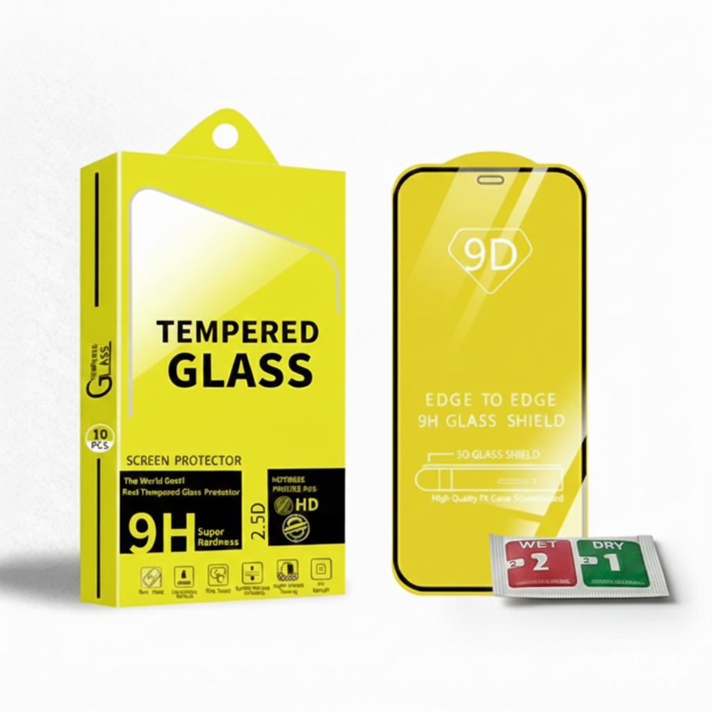 3-in-1 Mobile Protection Bundle – Magnetic Transparent Back Cover + 9D Tempered Glass + USB-C to USB-C Fast Charging Cable